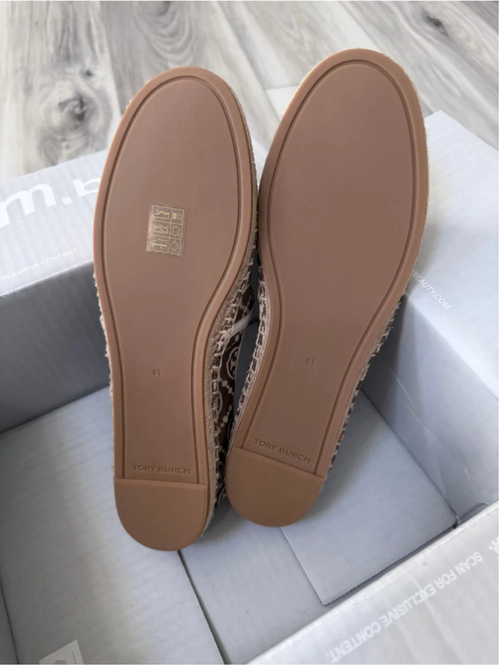 Beautiful Tory Burch T Monogram Espadrille Flats featuring the signature woven